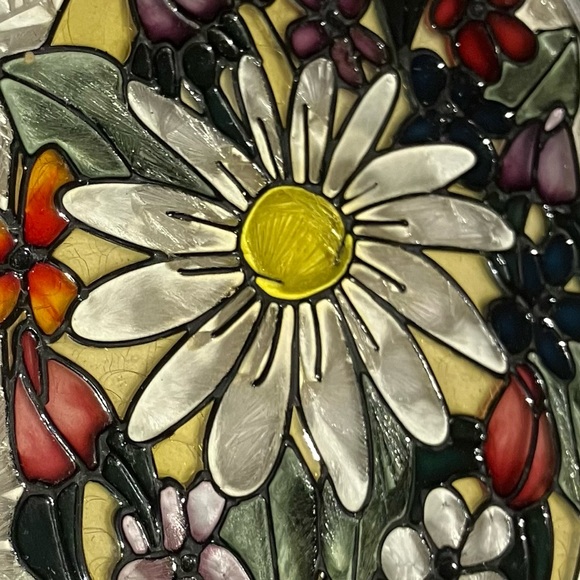 Floral Stained Glass Decoration - Picture 2 of 6